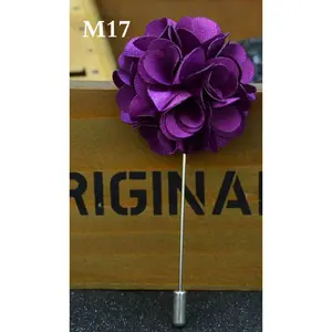 Handmade Men'S Brooches Floral Lapel Pin for Men Suit Long Neddle Fabric Flower Brooch Pins for Wedding Fashion Mens Jewelry DDZST