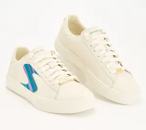DVF x Skechers Eden LX Leather Lace-Up Sneaker - Candy Stripes