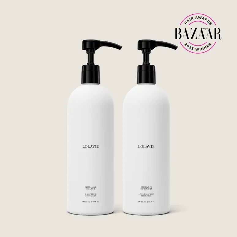 LolaVie Mega Wash Day Essentials by Jennifer Aniston | 24 oz Restorative Shampoo & Conditioner Duo