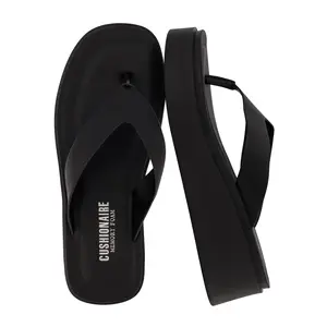 Cushionaire Pippin Chunky Platform Flip Flops - Stylish Wedge Thong Sandals for Women with Cushioned Footbed and Durable Flatform Sole