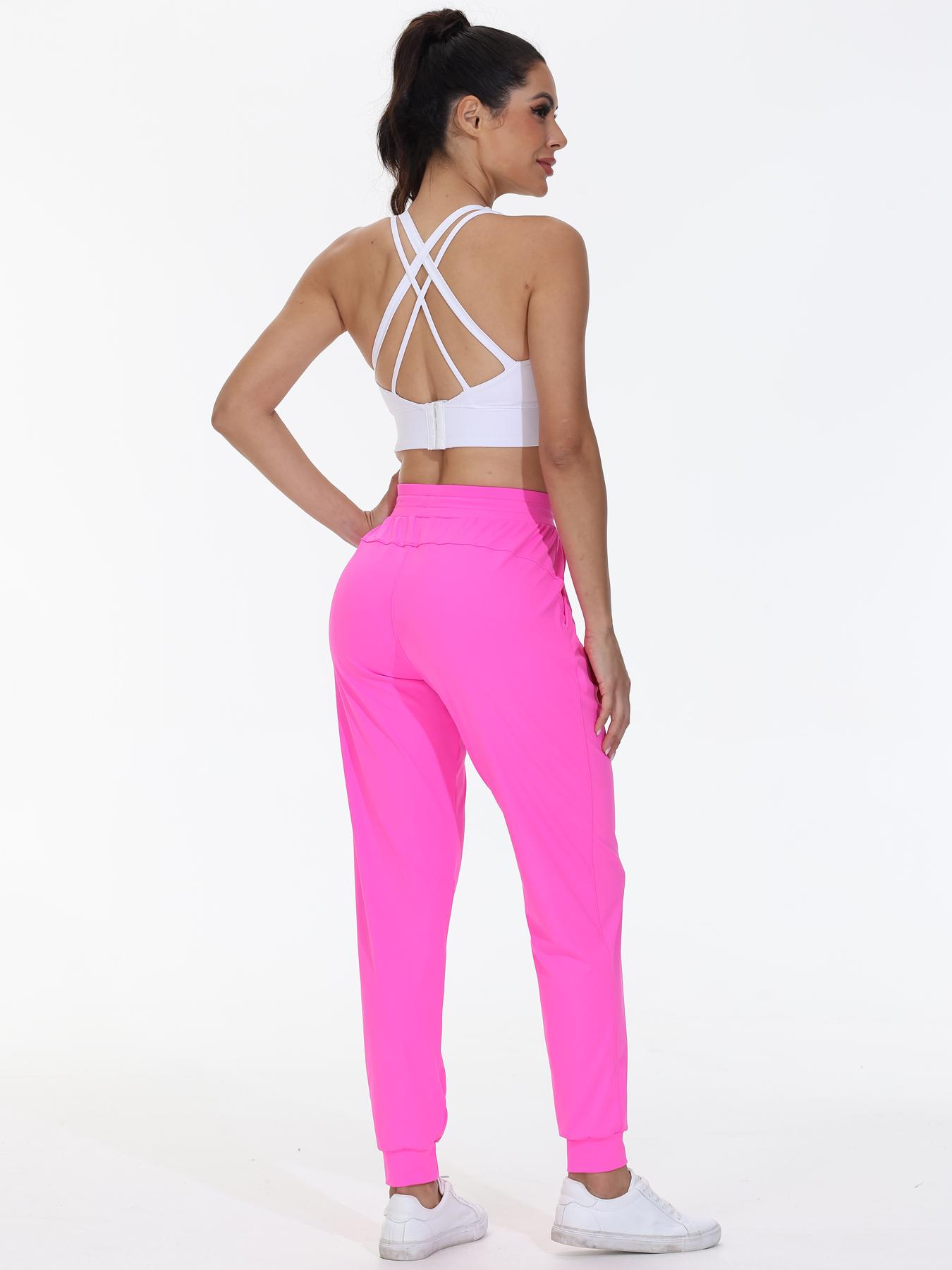 Women's High Waisted Athletic Joggers with Drawstring & Side Pockets ,Workout Yoga Gym Sweatpants , Lounge Pants for Running, Fitness, Casual Everyday Active Wear