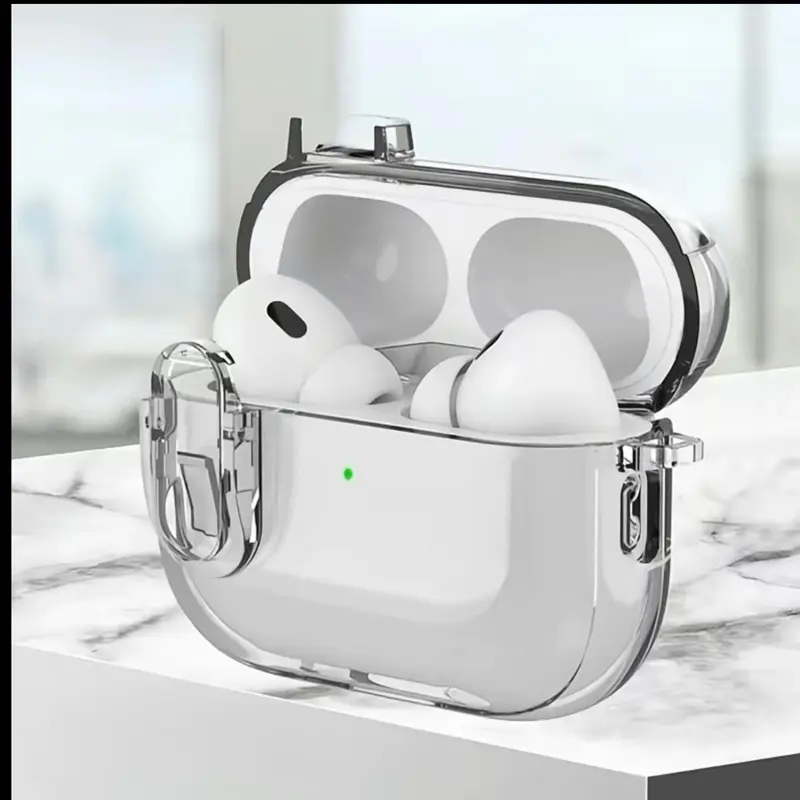 Transparent Protective Case for Electronic Devices, with Detachable Ear Pads