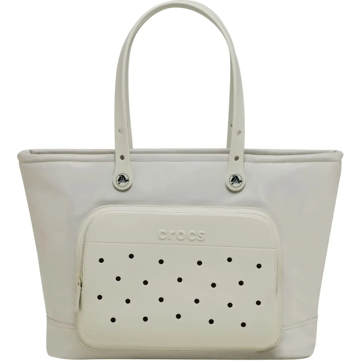 Crocs Classic Medium Nylon Tote Bag, Shoulder Bag, Beach Bag, Accessorize with Bag Charms and Jibbitz Charms