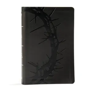 KJV Large Print Personal Size Reference Bible, Charcoal LeatherTouch Crown of Thorns, KJV Holy Bible, Red Letter, Pure Cambridge Text, Presentation Page, Cross-References, Full-Color Maps Imitation Leather – Large Print, April 15, 2019