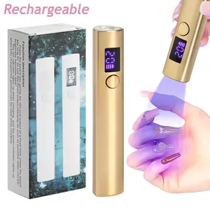 Portable LED Nail Lamp, Quick-Dry Gel Polish Curing Device With Digital Display, Rechargeable Lithium Battery, USB Charging, Formaldehyde-Free Plastic Nail Dryer For Manicure And Nail Art, Nail Art Tools, Nail Art Accessorie