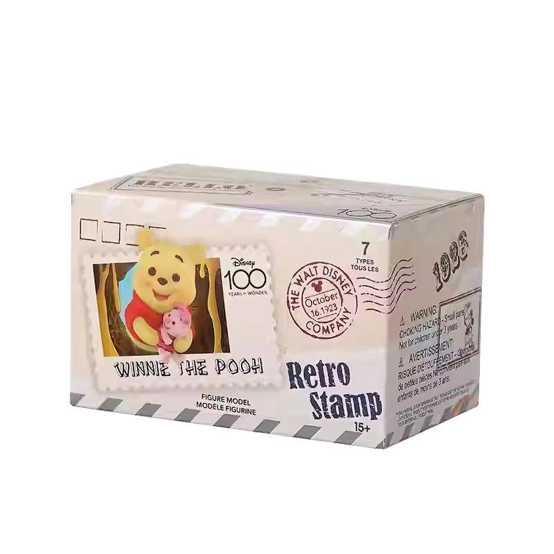 Disney Vintage Stamp Collectible Blind Box,6 Regular +1 Hidden,Mickey, Dumbo, Winnie the Pooh, Stitch and More,Nostalgic Miniature Display Art,Cute Desktop Decor, Gift for Fans & Collectors(Height 2.55"-3.74")
