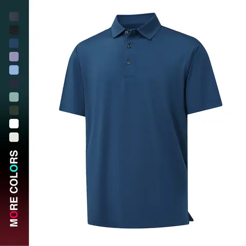 MAELREG Men’s Short Sleeve Polo Shirt, Lightweight Dry Fit Moisture-Wicking Plain Performance Golf Casual Top Menswear Active Top Activewear Clothing