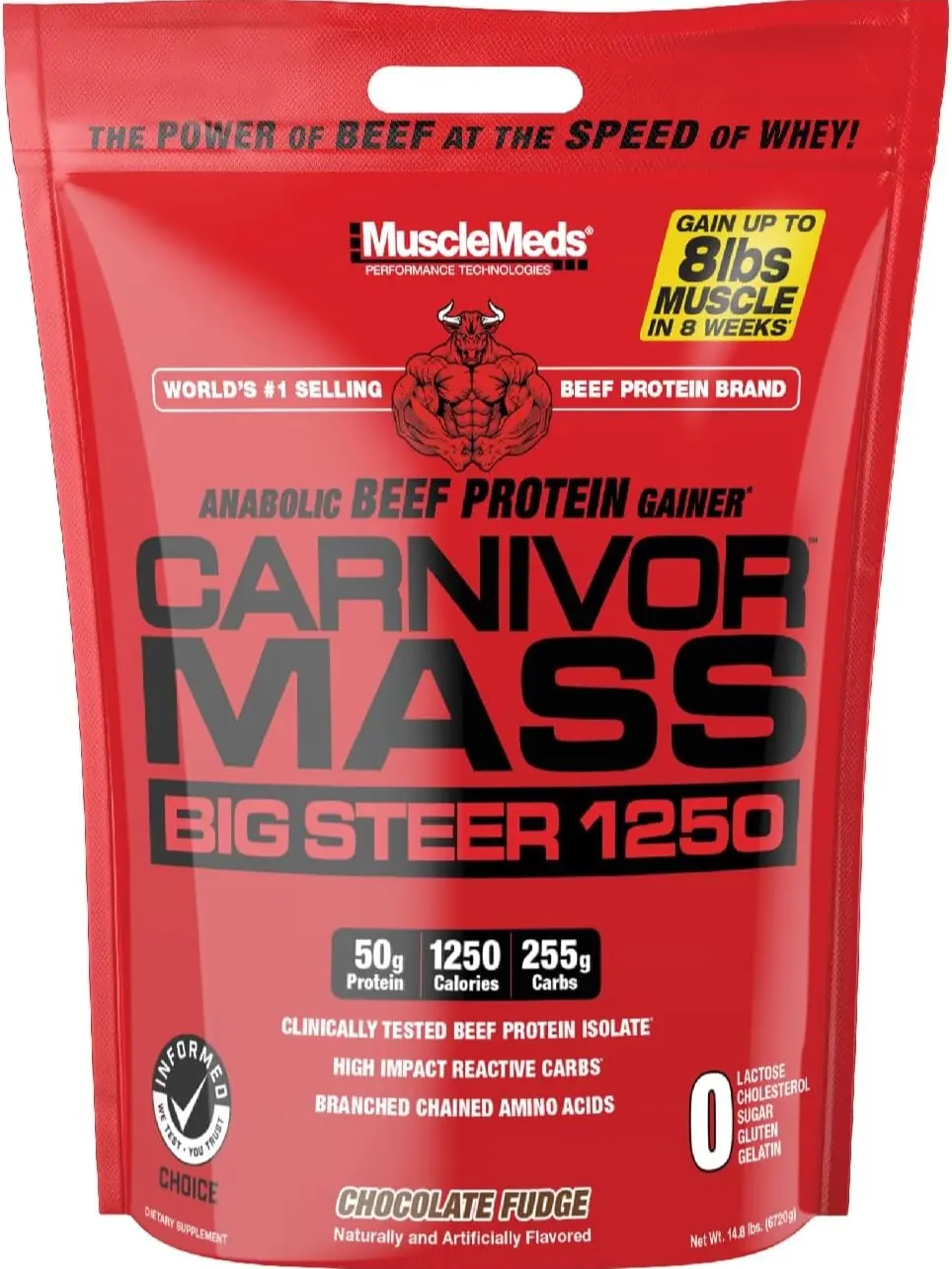 Carnivor Mass Big Steer 1250 - 100% Beef Protein Mass Gainer