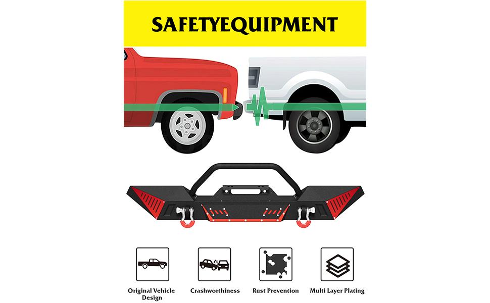 【GARVEE】Full Width Front Bumper, Compatible with Jeep 2018-2023 Wrangler JL & Unlimited JLU(2/4 Doors),2020-2023 Gladiator JT, Off-road DIY Paintable, Textured Black
