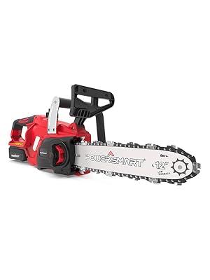 PowerSmart Cordless Chainsaw, 20V 12-Inch Electric Chainsaw with Auto Chain Tension & Lubrication, Battery Powered Chain Saw For Wood Cutting & Trimming (4Ah Battery And Fast Charger Included)(PS76122A) PowerSmart Cordless Chainsaw, 20V 12-Inch Electric Chainsaw with Auto Chain Tension & Lubrication, Battery Powered Chain Saw For Wood Cutting & Trimming (4Ah Battery And Fast Charger Included)(PS76122A)