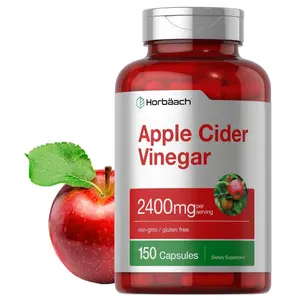 Horbäach Apple Cider Vinegar Capsules | 2400mg | 150 Count | Non-GMO, Gluten Free Supplement