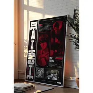 Death Note Poster Yagami Light & Ryuk - Shinigami Wall Art - Classic Mystery Manga Decor - Unframed High-Quality Art Print - Gift for Death Note Fans & Anime Lovers