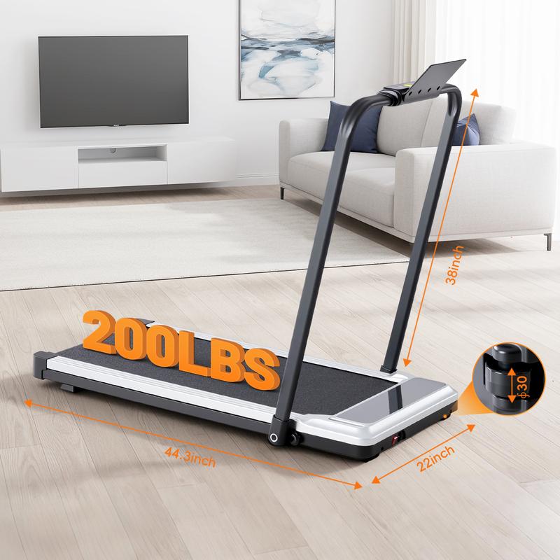 Compact 3-in-1 Under Desk Treadmill - Quiet Walking Pad with Remote & LED Display, 200 LBS Capacity, Portable for Home/Office