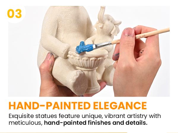 GIGALUMI Solar Garden Statues Loving Elephant Figurine Lights for Outdoor, Yard, Garden Decor Unique Housewarming Gifts for Mom, Women