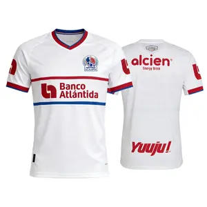 25 26 Honduras CD Olimpia Home White Short Sleeve Soccer Jersey Fans Version