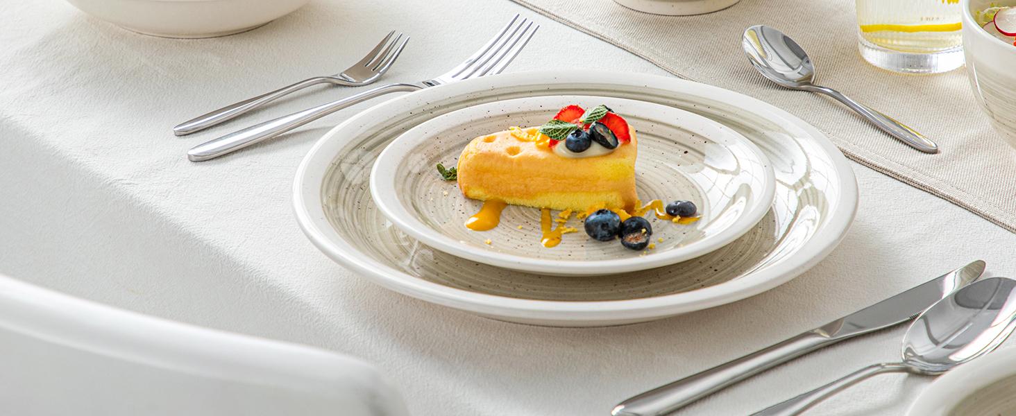 vancasso ORI 16-Piece Round Dinner Service with 4 Dinner Plates, Dessert Plates, Cereal Bowls and Pasta Bowls for 4 People, Beige, Blue, Green & Gray Ceramic Dinnerware Set Porcelain Dinnerware Sets vancasso ORI 16-Piece Round Dinner Service with 4 Dinner Plates, Dessert Plates, Cereal Bowls and Pasta Bowls for 4 People, Beige, Blue, Green & Gray Ceramic Dinnerware Set Porcelain Dinnerware Sets