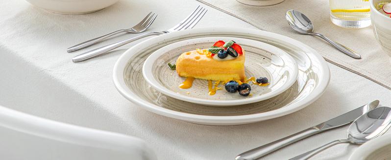 vancasso ORI 16-Piece Round Dinner Service with 4 Dinner Plates, Dessert Plates, Cereal Bowls and Pasta Bowls for 4 People, Beige, Blue, Green & Gray Ceramic Dinnerware Set Porcelain Dinnerware Sets