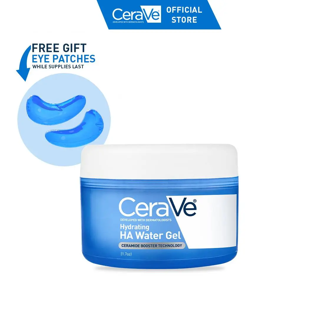 CeraVe Hydrating HA Water Gel Face Moisturizer 1.7oz | #1 Dermatologist Recommended | 72HR Hydration | Hyaluronic Acid + Ceramides | Oil-Free Moisturizer