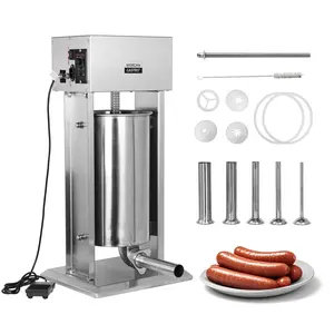 Hakka 30Lb/15L Large Capacity Vertical Electric Sausage Stuffer Maker with 5 Stuffing Tubes