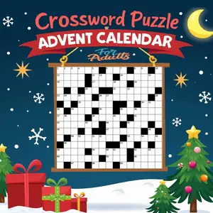 Crossword Puzzle advent calendar for adults with Solution: Medium and hard level Puzzles, Countdown to Christmas for Crossword Lovers, Adults, Seniors, Men and Women Paperback – Large Print, September 5, 2024