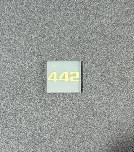 Oldsmobile Cutlass 442 Trunk Lock Cover Insert Emblem Reproduction Gray & Gold