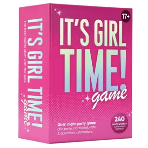 It’s Girl Time - Fun Party Game for Adults 17+ with 240 Question and Challenge Cards - Girls Night Card Game for Bachelorette, Galentines or Ladies Night