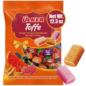 Mix Soft Chewy Candy, 12.3 oz (350 g) Assorted Candy Variety Pack, Blackberry Raspberry Watermelon and Caramel Candy, Individually Wrapped Candy for Sharing, Snacks and Parties