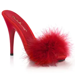 5 Inch Heel POISE-501F Red Fur 5 Inch Heel POISE-501F Red Fur