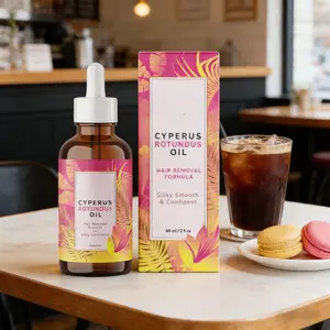 Cyperus Rotundus Oil Hair Growth Inhibitor for Women & Men, Natural Plant Extract Formula, Moisturizes Body & Face Skin, Smooth Moisturizer for Body Care, Hair Removal Support (Compatible with Depilatory Wax Kits, Creams)