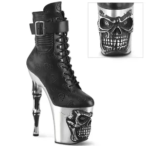 Pleaser Rapture-1020STR-02 Stylish Skull Women's Boot, Fashionable Footwear
