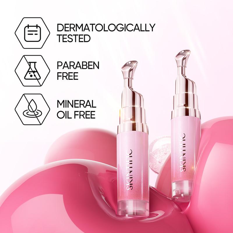[New Shade Launch] SKINTIFIC Hydrating Brightening Lip Serum with Hyaluronic Acid & Peptide for Radiant Lips Gentle Glossy Korean Beauty Makeup Balm Shea Smooth Moisture with Cooling Metal Roller Applicator