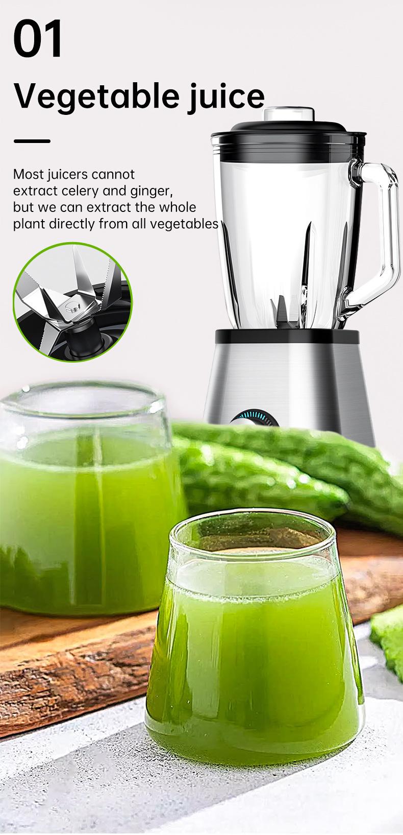 Blender Cup 1200W & Grinder Combo 30,000 RPM Powerful Motor Smoothie Kitchen Countertop Blender 1.5L Large Capacity Smoothie & Grinder Combo Crushes Ice for Cold Drinks, Fruit Purees, Milkshakes, Juices