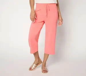 AnyBody Petite Cozy Knit Jersey Capri Pants