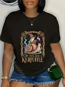 100% Cotton Off to Cause A Kerfuffle Funny Frog Wizard Meme Weirdcore T-Shirt