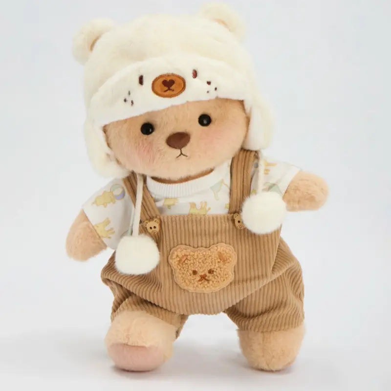 Getahug 12-Inch Dress Up Teddy Bear Plush Stuffed Toy - Soft Kawaii Kids Toy, Summervibes, Interchangeable Dino/Bee/Elephant Outfits & Cozy Hoodie, Cute Girly Collectible Gift, Kids Toys