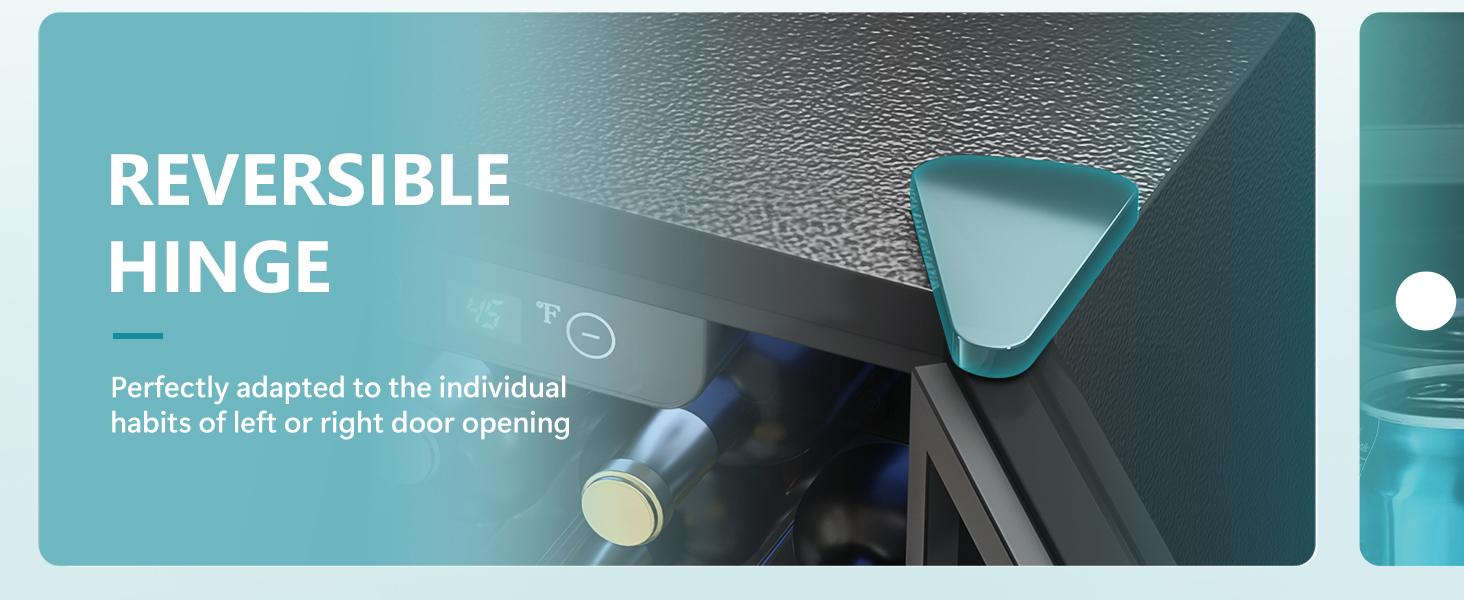 EUHOMY 55 Can Beverage Refrigerator cooler-Mini Fridge Glass Door for Beer Drinks Wines, Freestanding Beverage Fridge with Adjustable Shelves Blue LED for Home/Office/Dorm/Bar (1.3cu.ft)