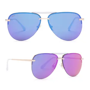 DIFF Tahoe Mirror Aviators - Lightweight Comfortable With Flashy Bright Lenses
