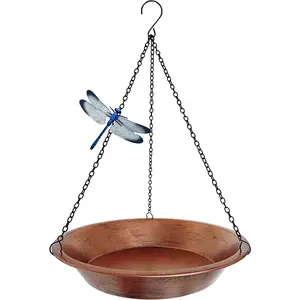 Hanging Bird Bath for Outdoor, Antique Copper Metal Bird Feeder Birdbath Bowl with 17” Rust-Proof Black Chains for Garden Backyard DecorTDTDTDTDTDTDTDTDTDTDTDTDTDTDTDTD Zhangzhou Antian Plastic CO.LTD