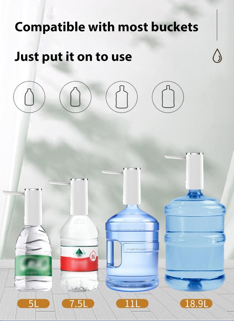 Water Dispenser Pump, Portable Smart Water Bottle Dispenser Pump, Rechargeable Electric Water Dispenser Pump, Drinking Utensils for Home, Office, Kitchen, Outdoor Drinkware