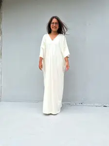 Olivia Cotton Kaftan in Cream