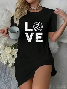 Funny Volleyball Design For Women Ball Volleyball Player Casual Dress