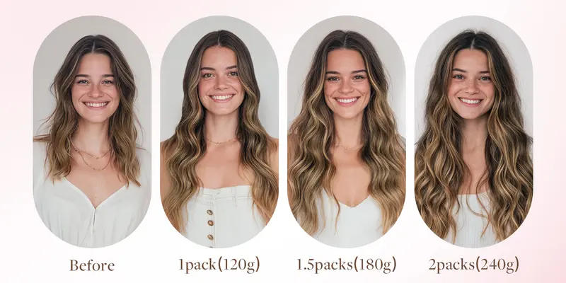 Product Introduction of GOOGOO Hair Extensions Clip in Human Hair Natural Straight Easy To Style Soft 5