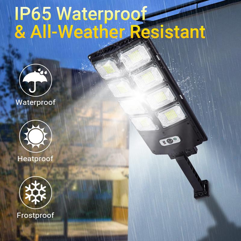 【2-Pack】800Motion Sensor, Durable ABS & Metal Construction - Solar Garden Decorations For Porch, Yard, Street Lighting