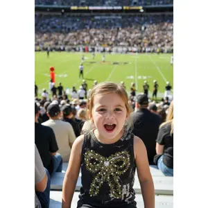 Tweenstyle by Stoopher - Black/Gold Bow Tie Dye Tank