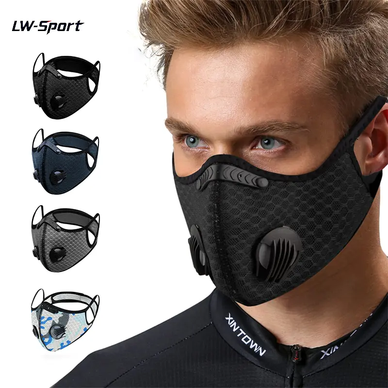 Reusable Breathable Dust Face Mask with Breathing Valve – Adjustable Unisex Cycling Mask with PM2.5 Carbon Filter, Lightweight Face Cover for Motorcycle, Running, Hiking, Outdoor Work & Everyday Use