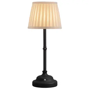 KDG Portables Cordless Table Lamp, Fabric Shade Desk Lamp, 5000mAh Rechargeable Battery Powered Lighting, Dimmable Light for Dining Room, Bedroom, Bedside, Bar, Night Light, Camping, Balcony Home Decor Modern Design new