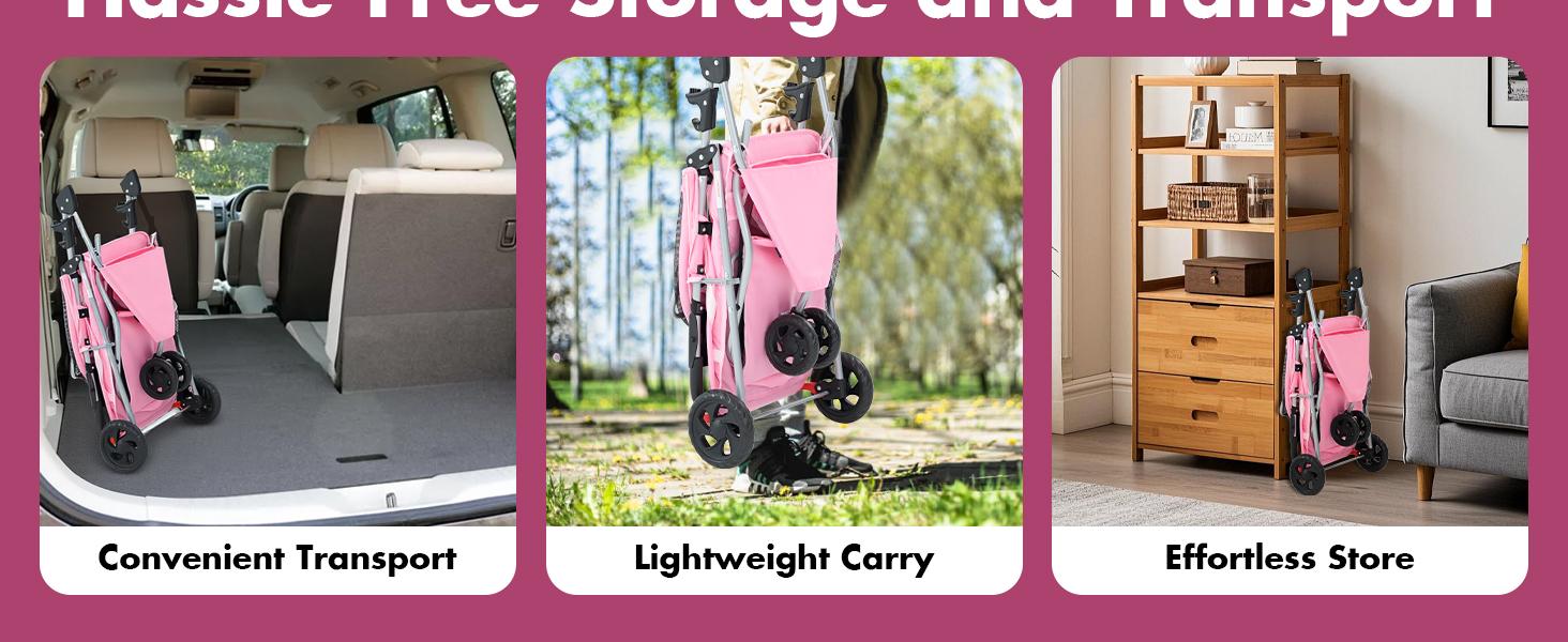 3 Wheels Pet Stroller Dog Jogging with Breathable Mesh Window, Large Storage Basket, Cup Holder, Blue