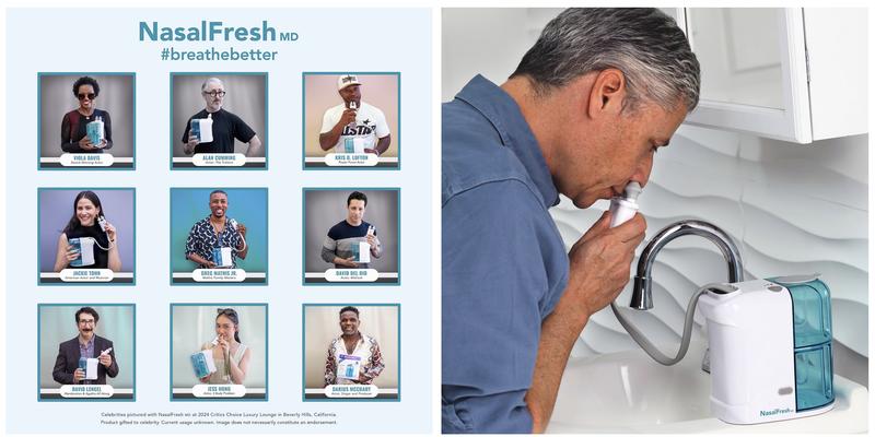 NasalFresh MD Dual Powered Nasal Irrigator | Sinus Cleaner with Rinse and Suction | Fast Relief for Allergies Cold and Flu Congestion | Natural Drug Free Sinus Care Device