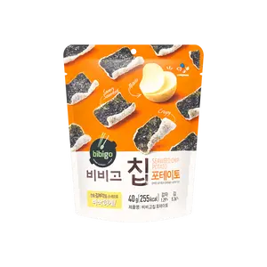 Bibigo Korean CJ Seaweed Snacks Crispy Original Flavor 40g - Healthy & Delicious Seaweed Chips