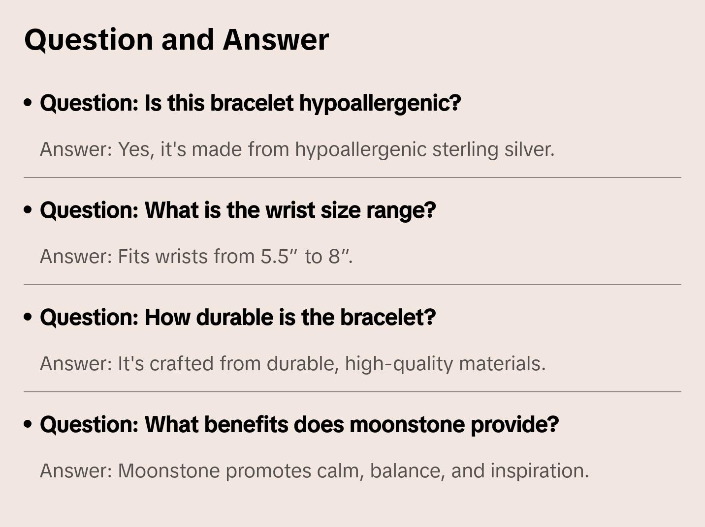 Moonstone & Sterling Silver Cuff Bracelet